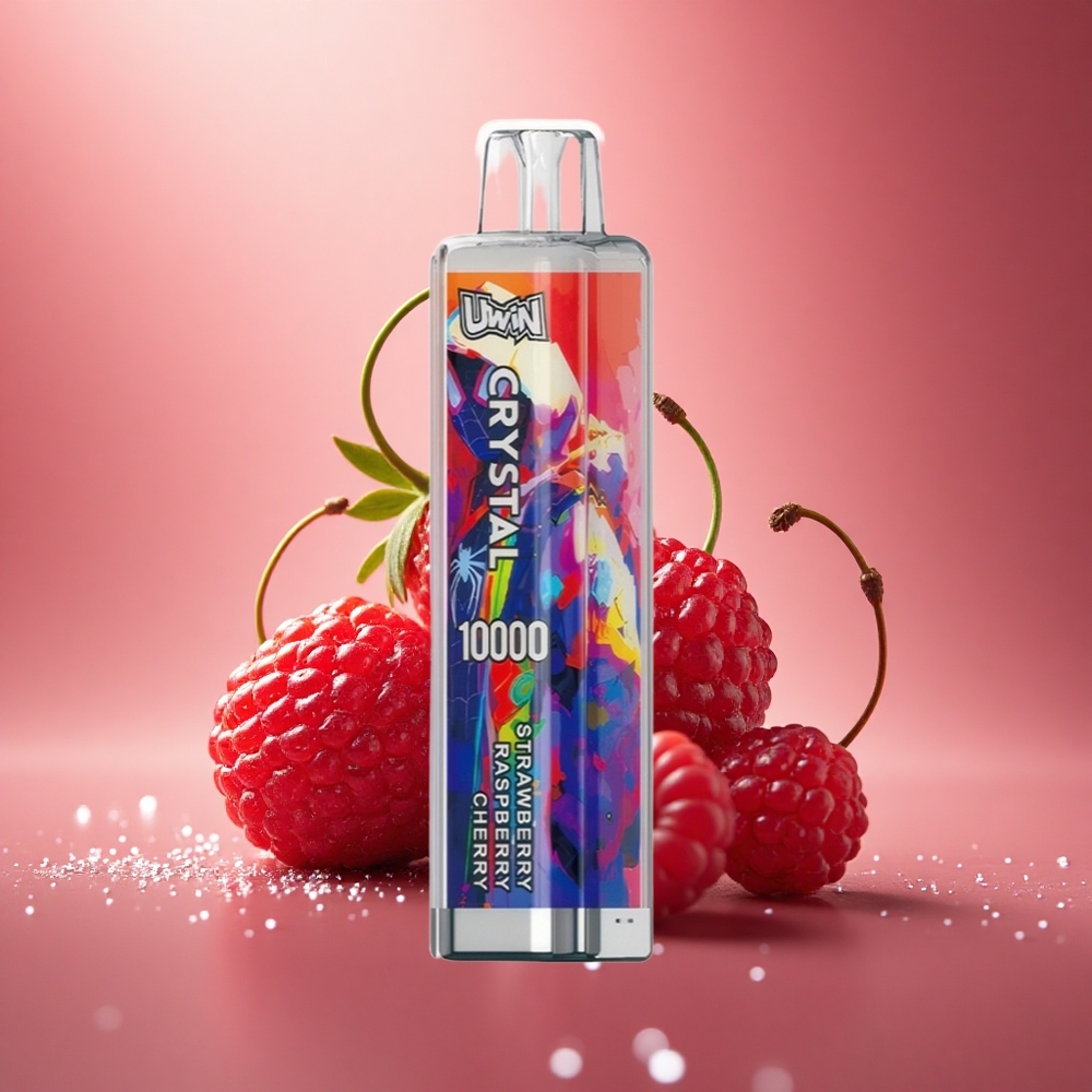 Uwin Crystal 10000 Puffs Braškės Avietės Vyšnios RGB Kristalas