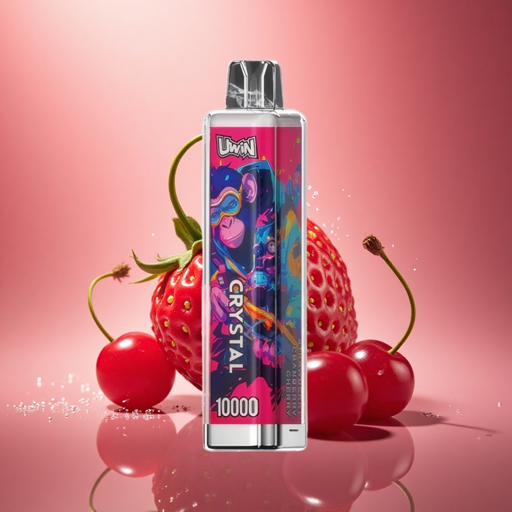 Uwin Crystal 10000 Puffs Braškių Spanguolių Vyšnių RGB Kristalas