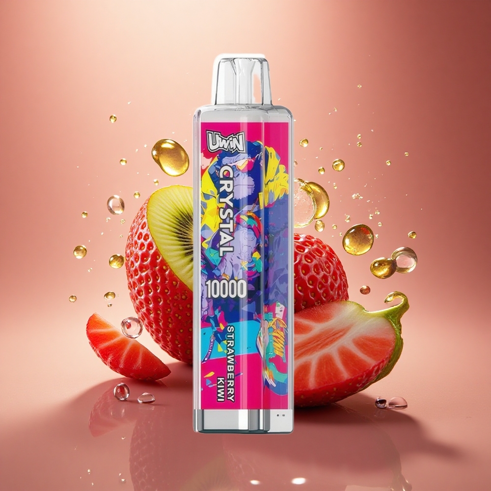 Uwin Crystal 10000 Puffs Braškinis Kivis RGB 18ml 650mAh