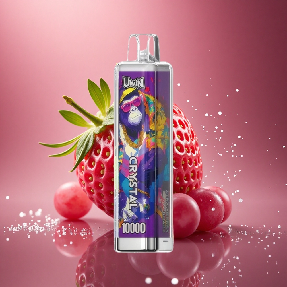 Uwin Crystal 10000 Puffs Braškynių Vynuogių RGB Kristalas