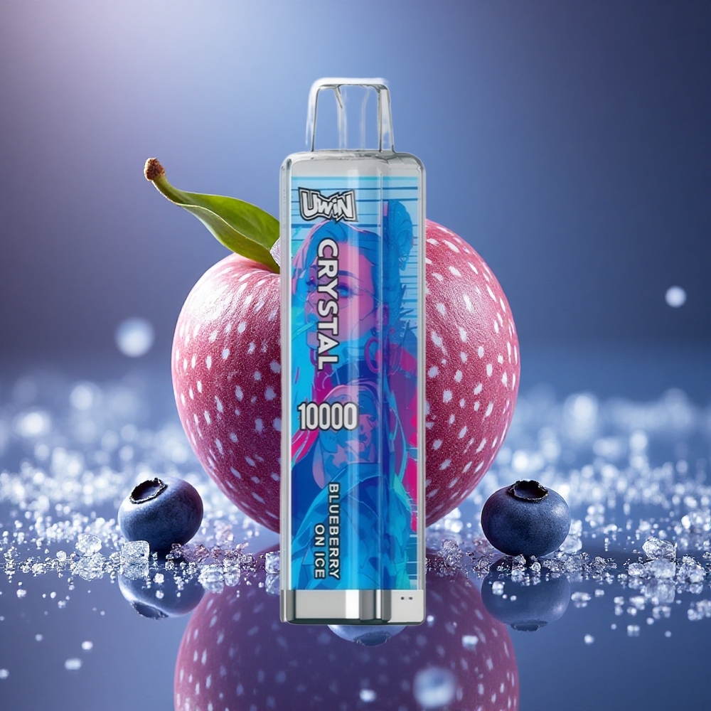Uwin Crystal 10000 Puffs Mėlynė Ant Ledo su RGB Apšvietimu ir 18ml Skysčio