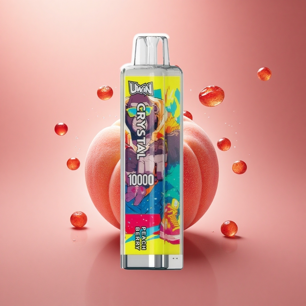 Uwin Crystal 10000 Puffs Persikų Uogų Spalvota Kristalė