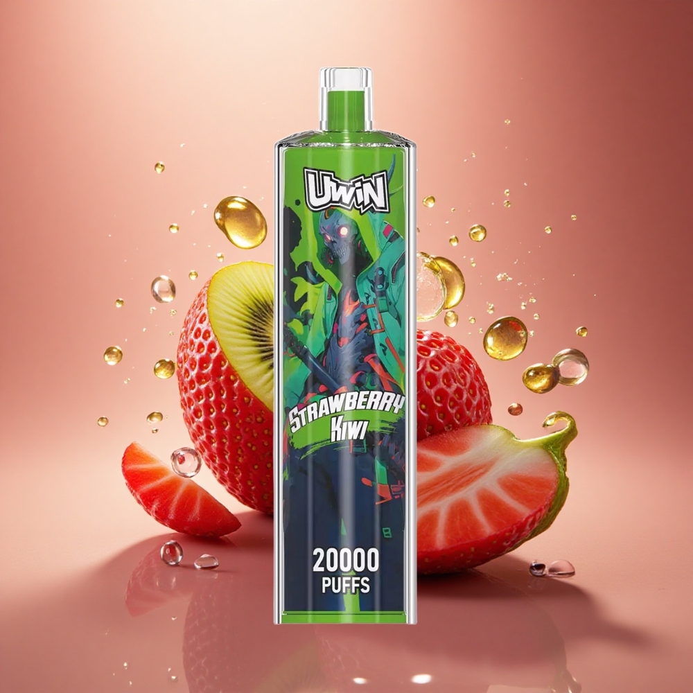 Uwin Shisha Hookah Crystal 20000 Puffs Braškių Kiwi Tipo-C Tinklelis 22ml