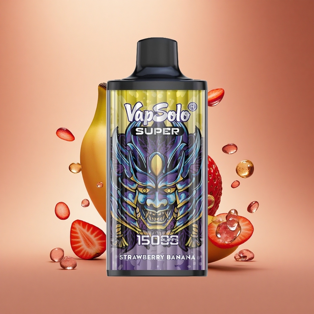 Vapsolo Super 15000 Puffs Braškinių Bananų Super 40ml Type-C 850mah