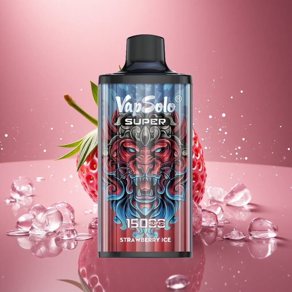 Vapsolo Super 15000 Puffs Braškinių ledų 850mAh Type-C