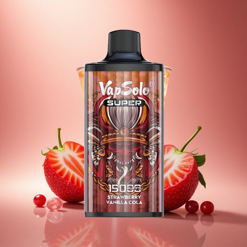 Vapsolo Super 15000 Puffs Braskučiai Vanilė Kolą su 40ml ir Type-C
