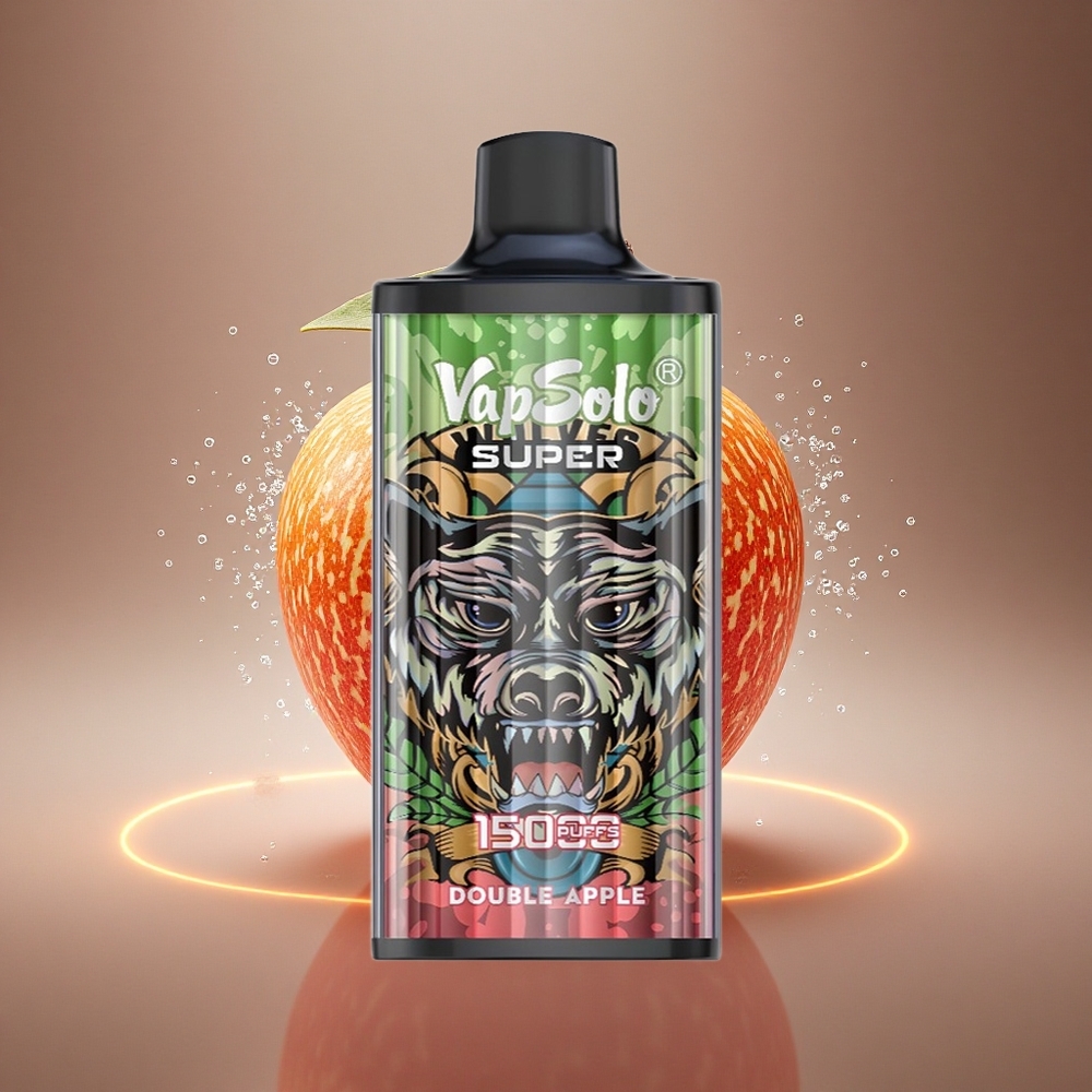 Vapsolo Super 15000 Puffs Dvigubas Obuolys Super 15000 Kvapų 40ml