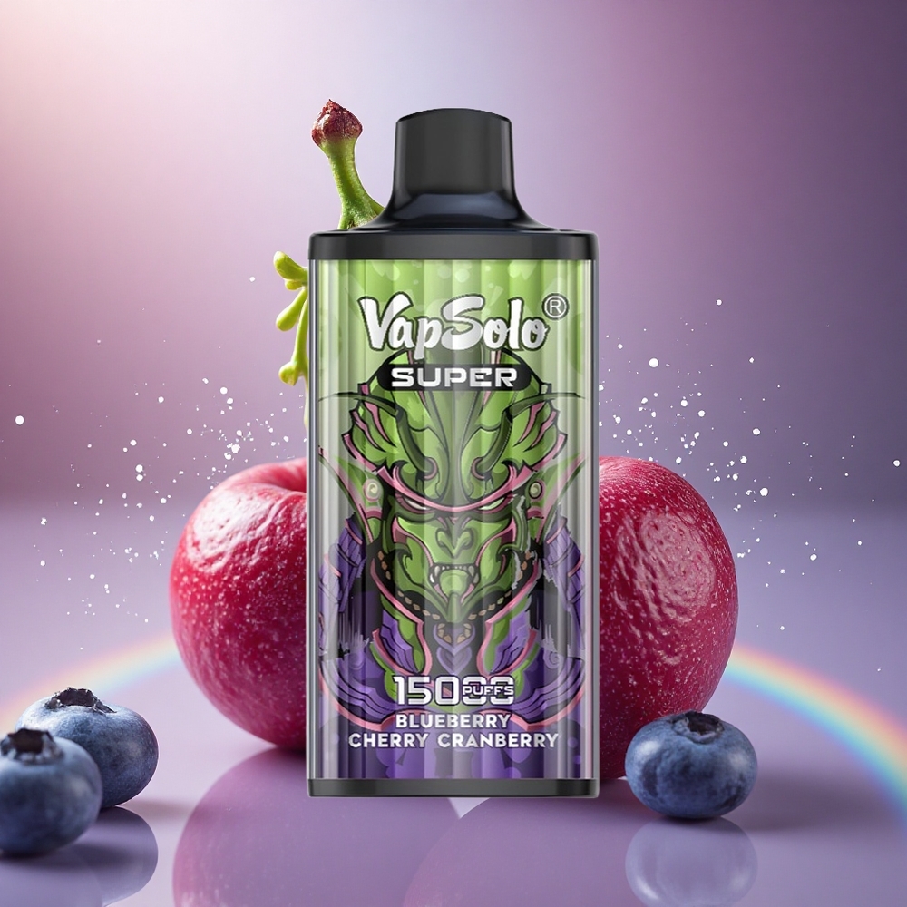 Vapsolo Super 15000 Puffs Mėlynųjų Uogų Vyšnių Spanguolių 40ml Type-C