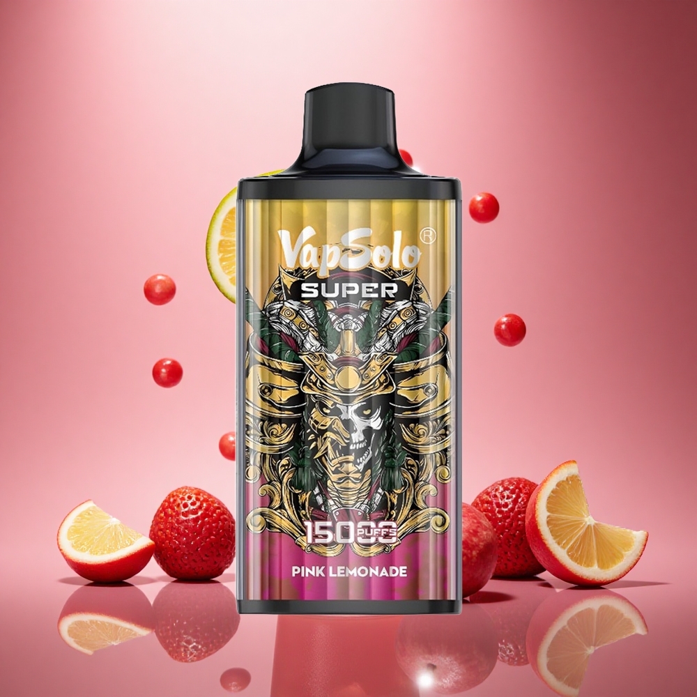 Vapsolo Super 15000 Puffs Super Raudona Limonada su 40ml Skysčio ir Type-C