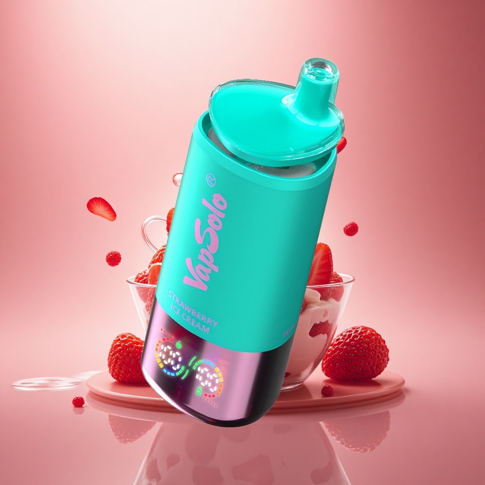 Vapsolo Triple 30000 Puffs Braškių Šaldytas Kremas 40ml Type-C