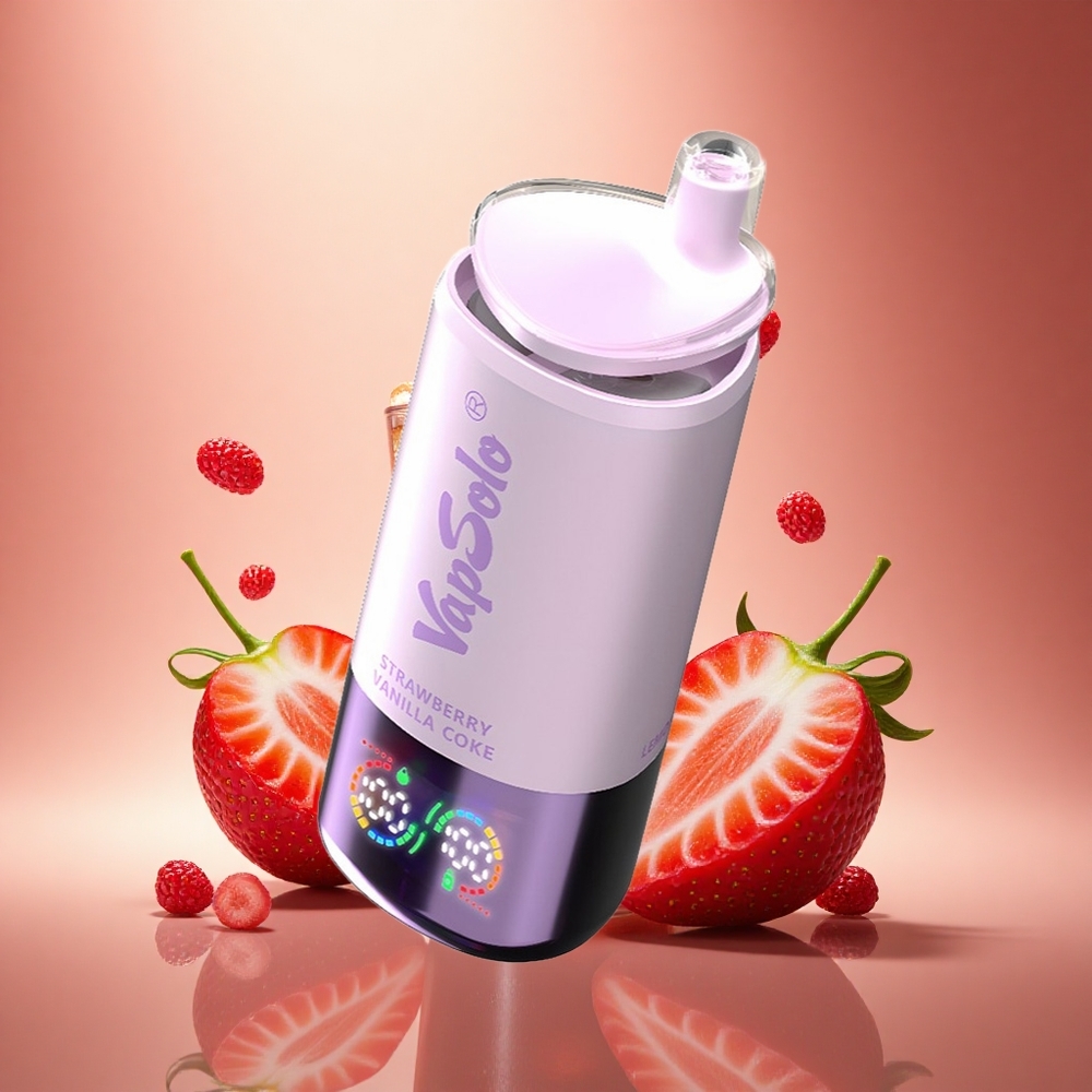 Vapsolo Triple 30000 Puffs Braškinių Vanilės Soda su 40 ml e-skysčio ir Type-C įkrovimu