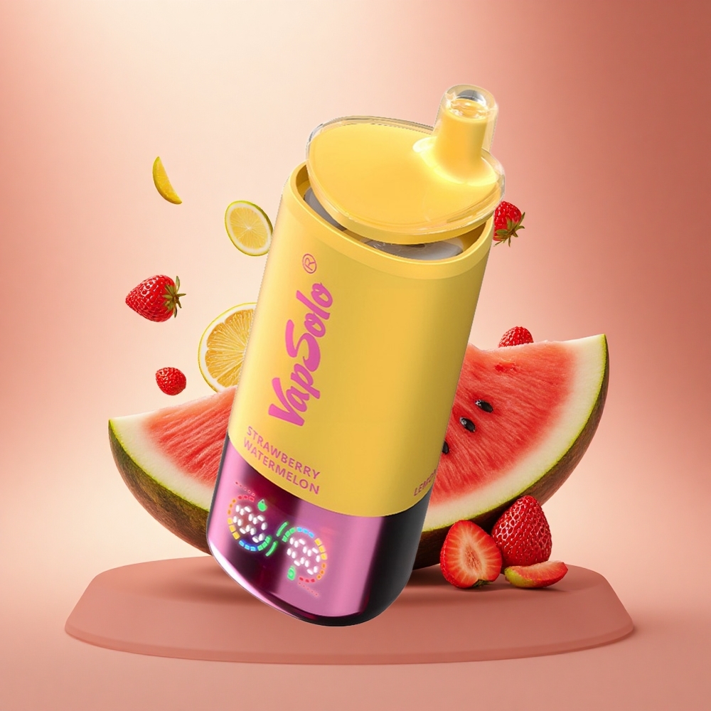 Vapsolo Triple 30000 Puffs Braškinis Arbūzas & Citrininis Persikas su 40ml ir Type-C