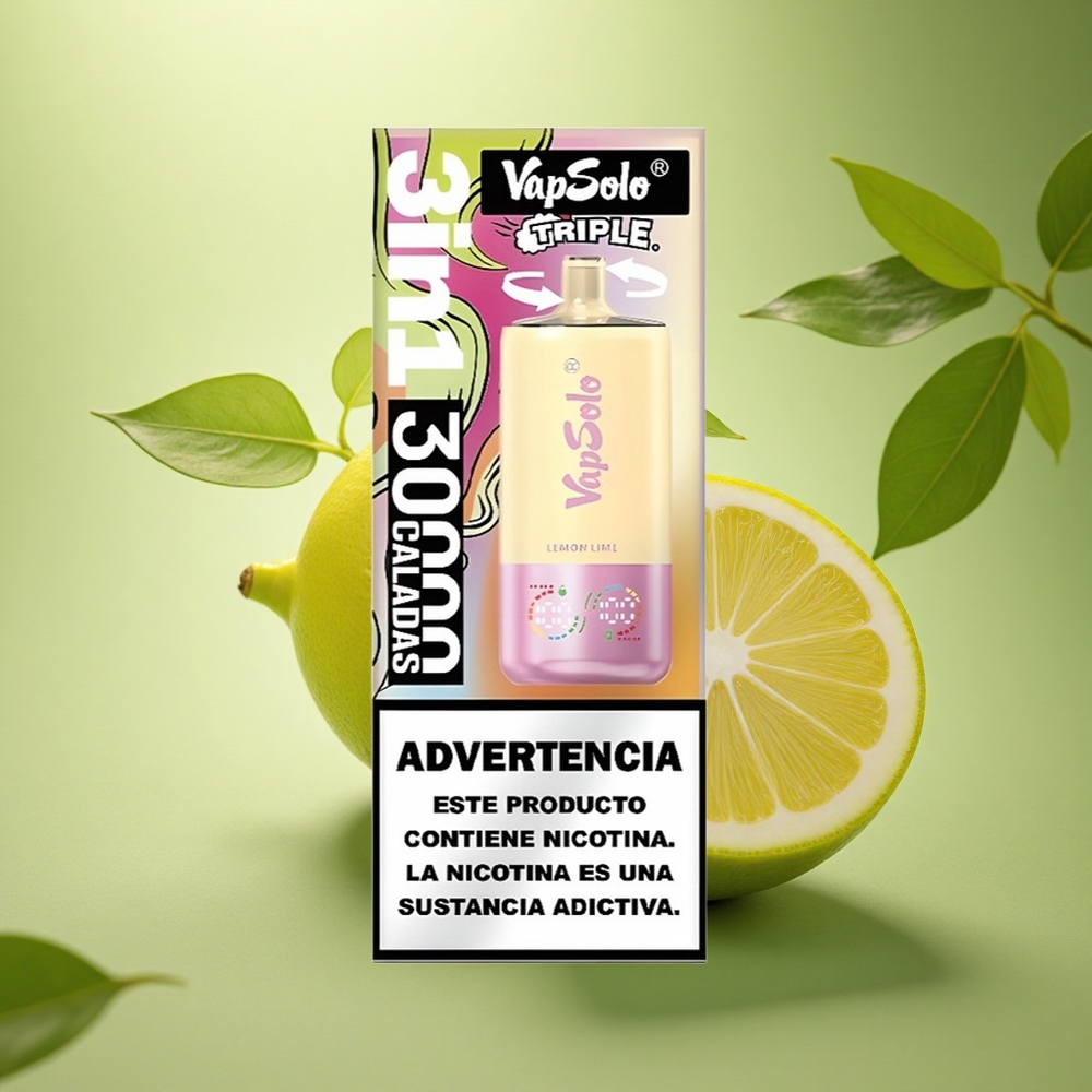 Vapsolo Triple 30000 Puffs Citrinų Laimės Trigubas 40ml Type-C