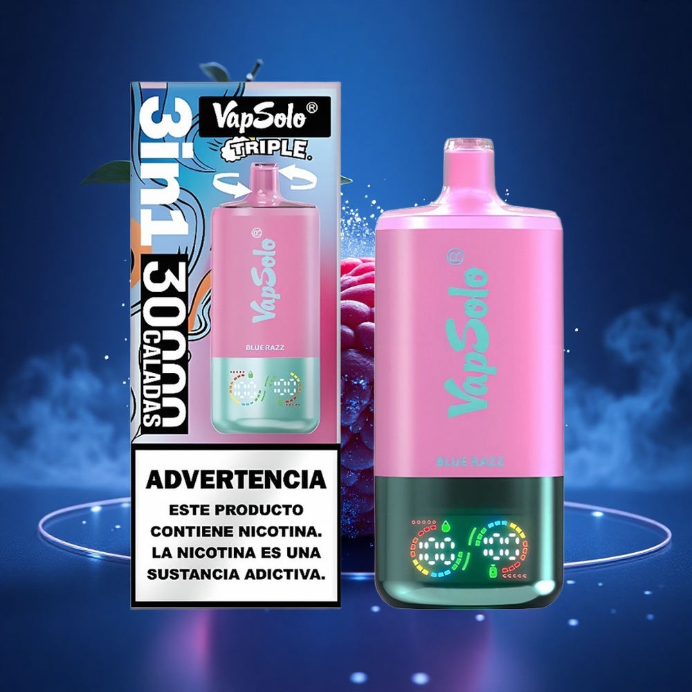Vapsolo Triple 30000 Puffs Mėlynasis Serbentas Triple 40ml Type-C