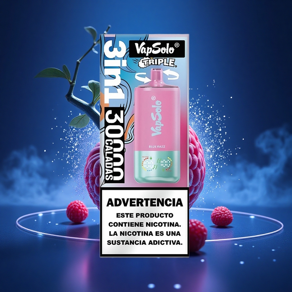 Vapsolo Triple 30000 Puffs Mėlynasis Serbentas Triple 40ml Type-C