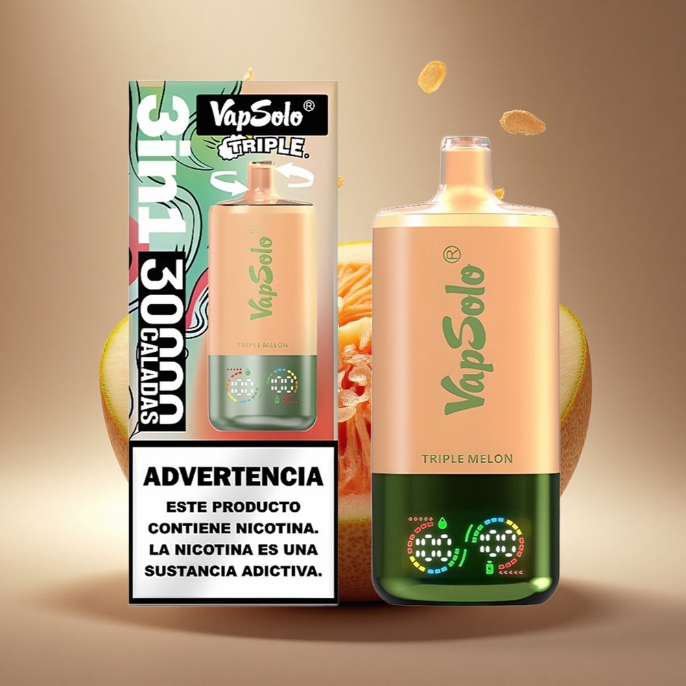 Vapsolo Triple 30000 Puffs Trys Melionai 40ml 30000