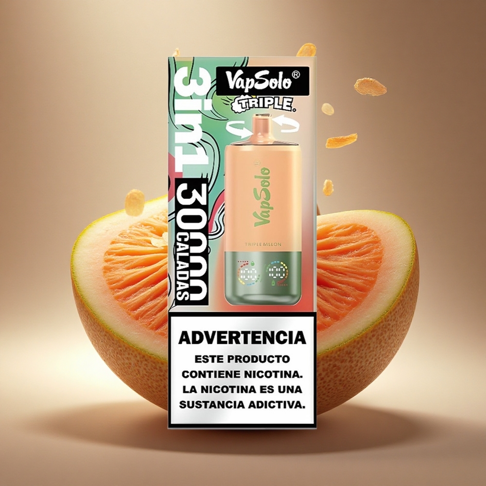 Vapsolo Triple 30000 Puffs Trys Melionai 40ml 30000