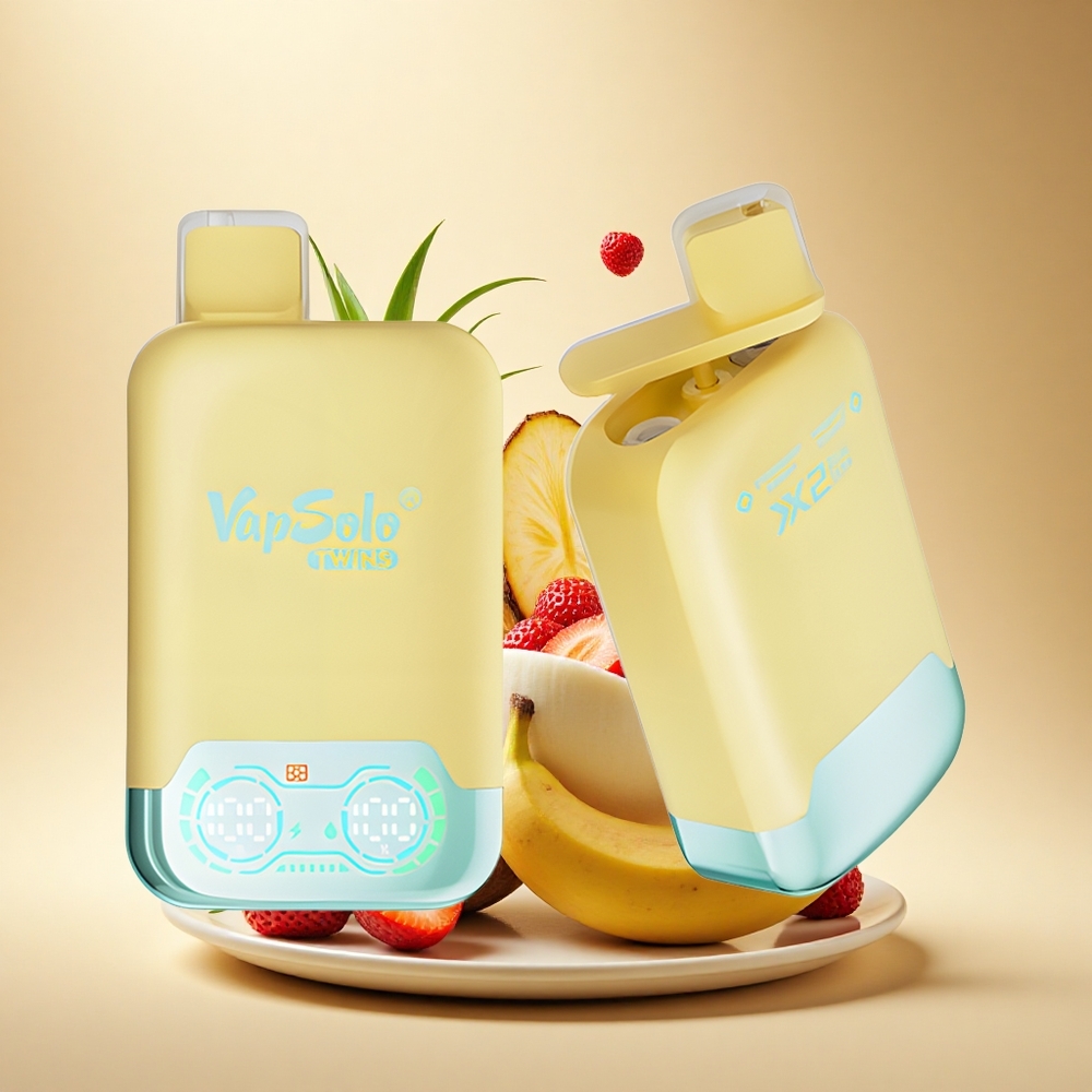 Vapsolo Twins 20000 Puffs Ananasas Kokosas & Braškės Bananas 40ml Dvigubas