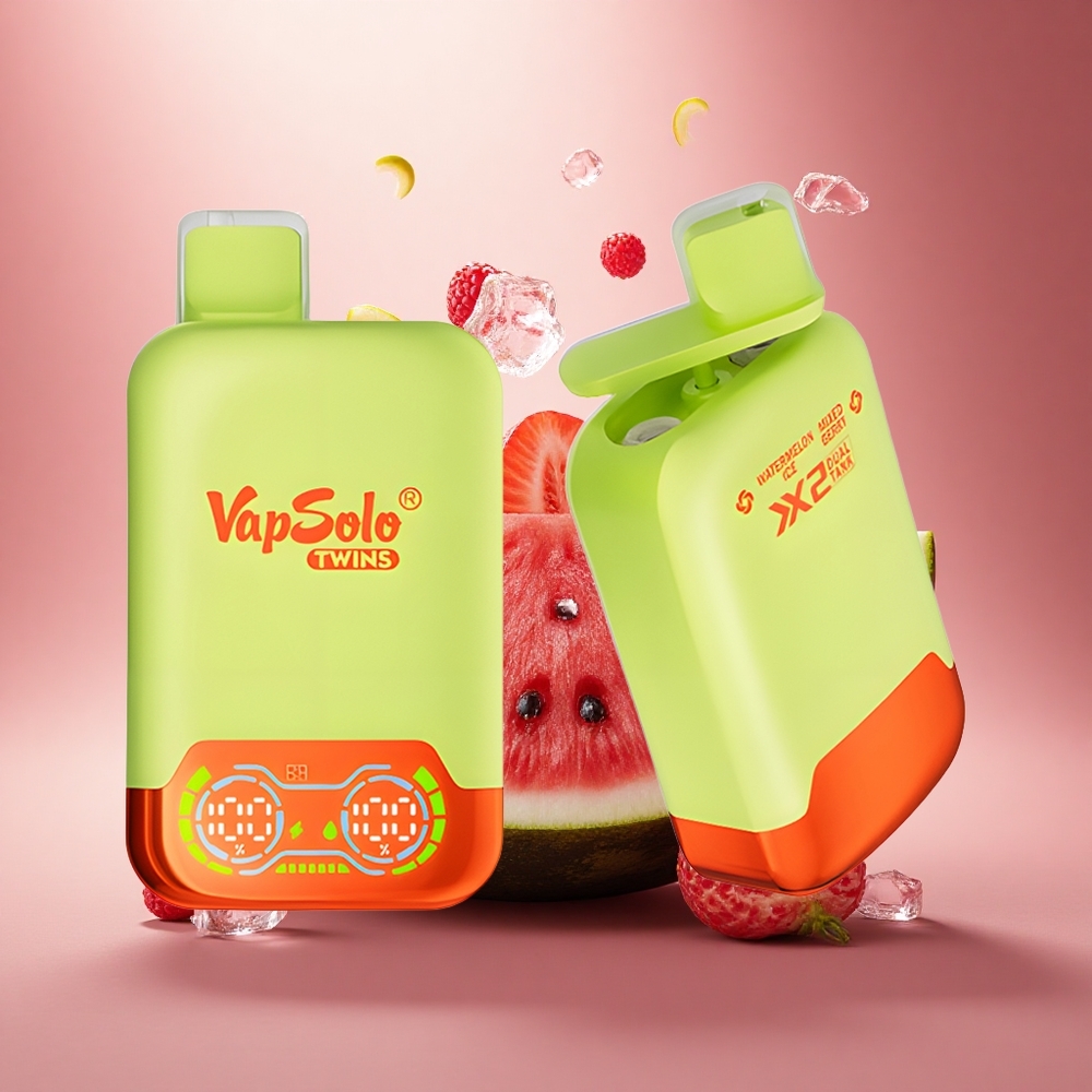 Vapsolo Twins 20000 Puffs Arbūzo Ledas & Įvairios Uogos su 40 ml ir Type-C