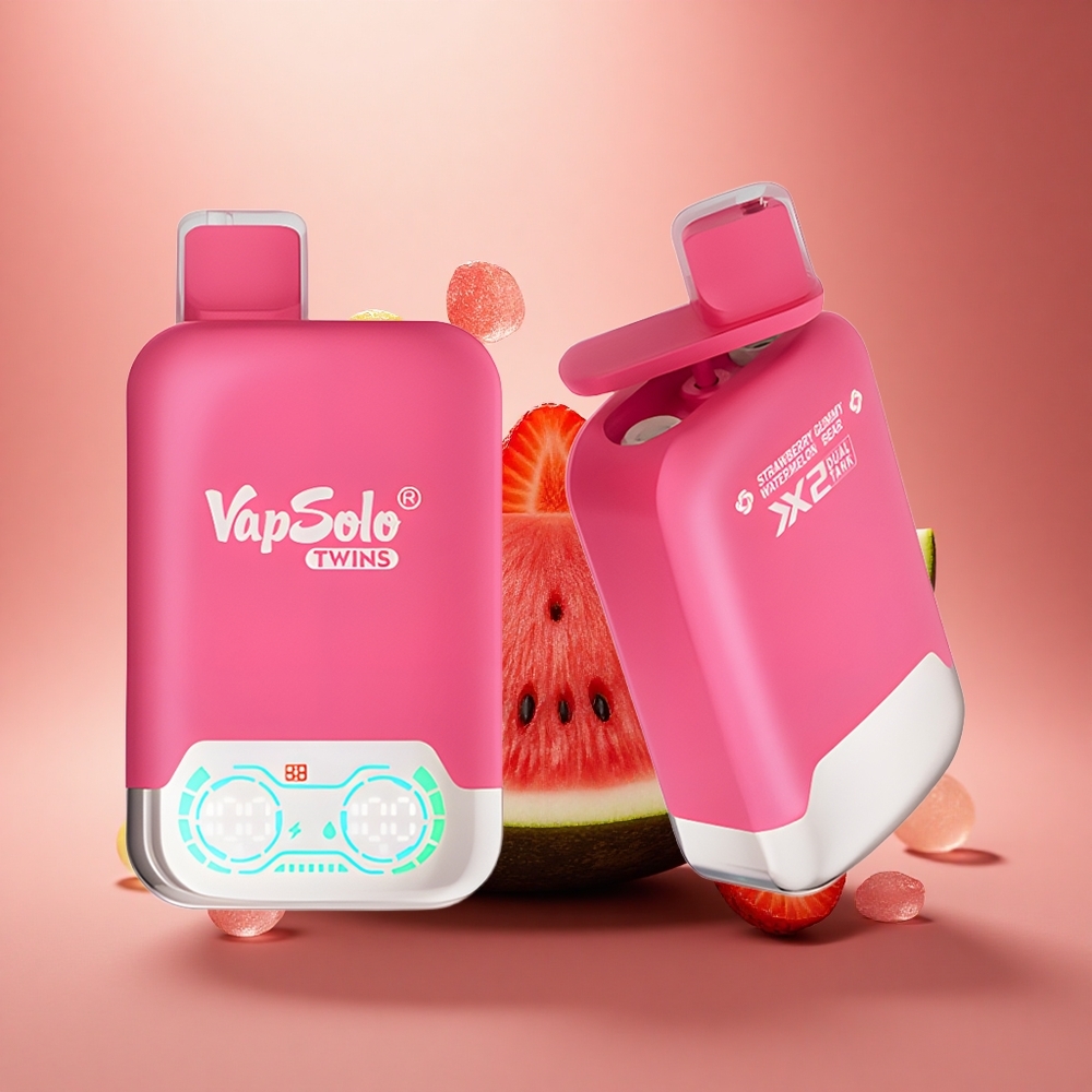 Vapsolo Twins 20000 Puffs Braškių Arbūzas ir Guminis Meškiukas su 40 ml ir Type-C