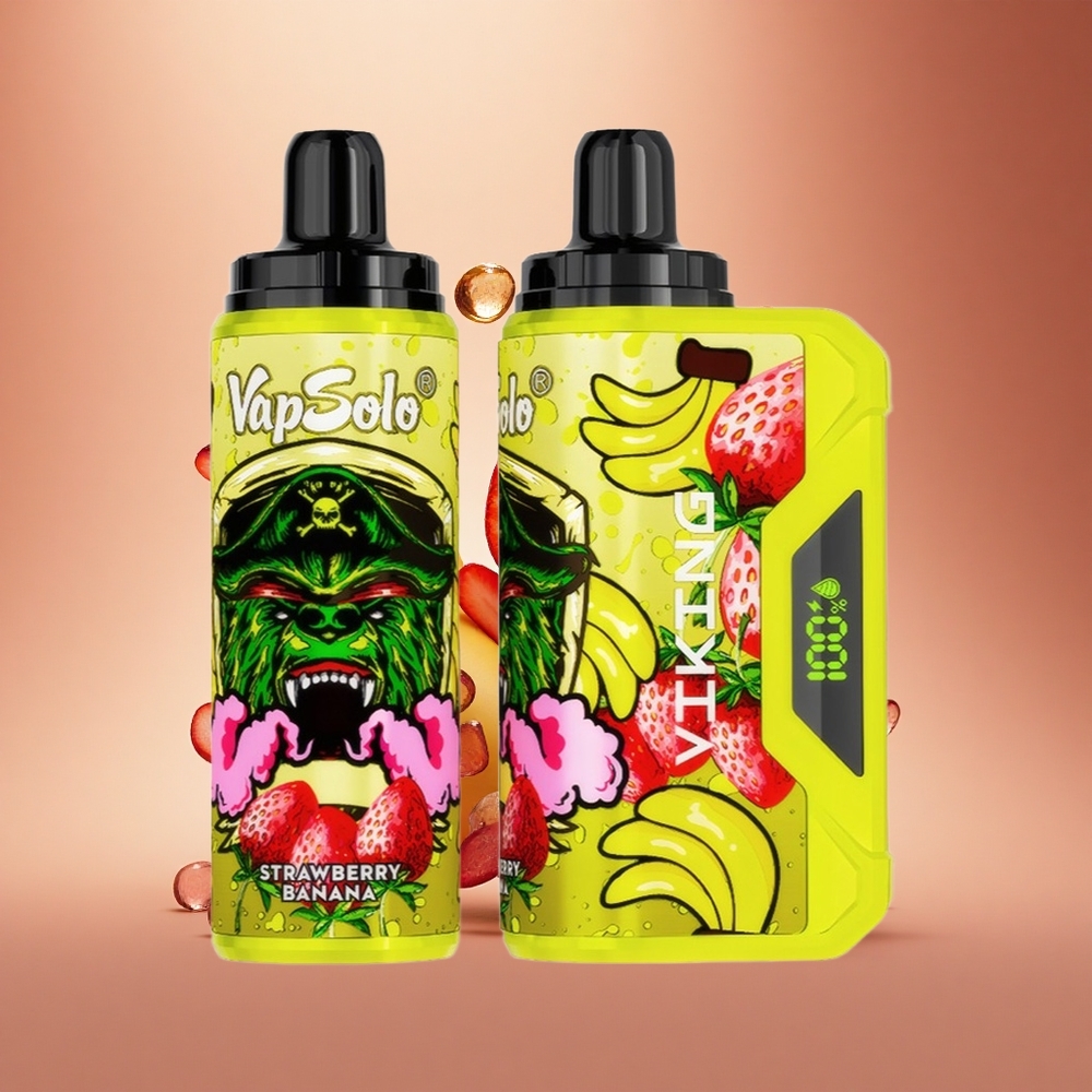 VapSolo VIKING 12000 Puffs Braškinis Bananas su 22ml ir Type-C