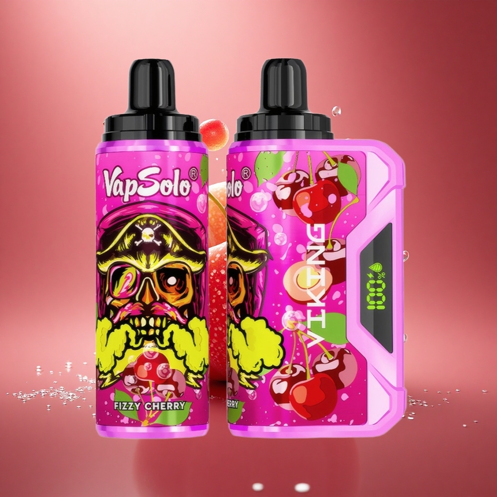 VapSolo VIKING 12000 Puffs Gazuotoji Vyšnia su 22ml ir Tipo-C